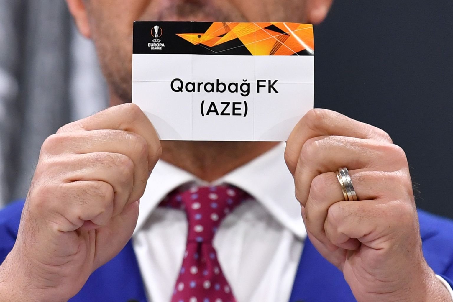 Qarabağ FK osales 2. oktoobril 2020 UEFA Euroopa Liiga alagruppide loosimisel.