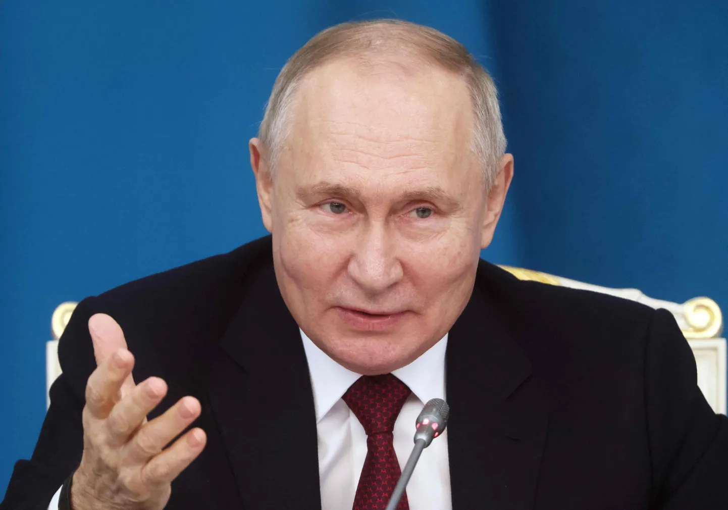 Venemaa president Vladimir Putin 9. novembril 2023 visiidil Kasahstanis, kus teda võttis vastu president Kassõm-Žomart Tokajev.