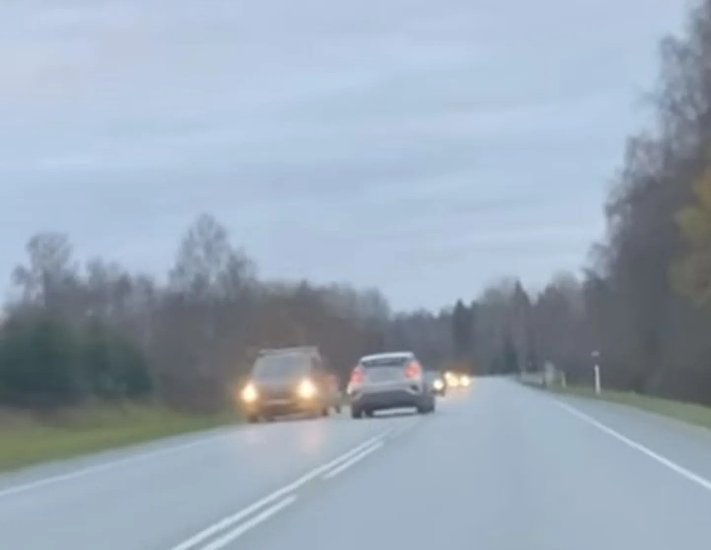 Videole saadi üks ohtlik episood, kuid sõit jätkus nii terve tee.