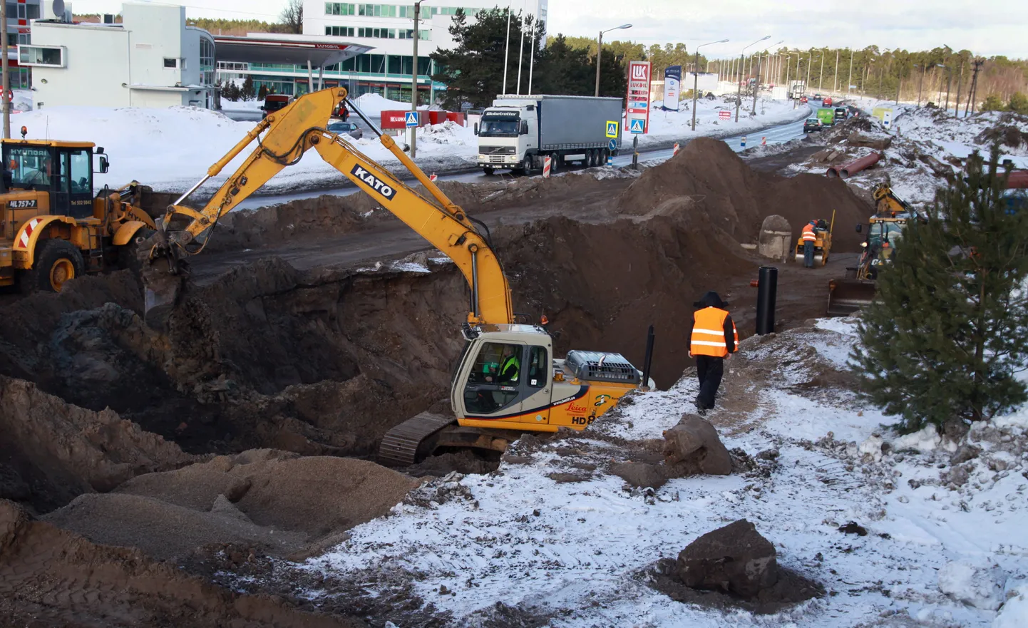 Pärnu ümbersõidu ehitus.