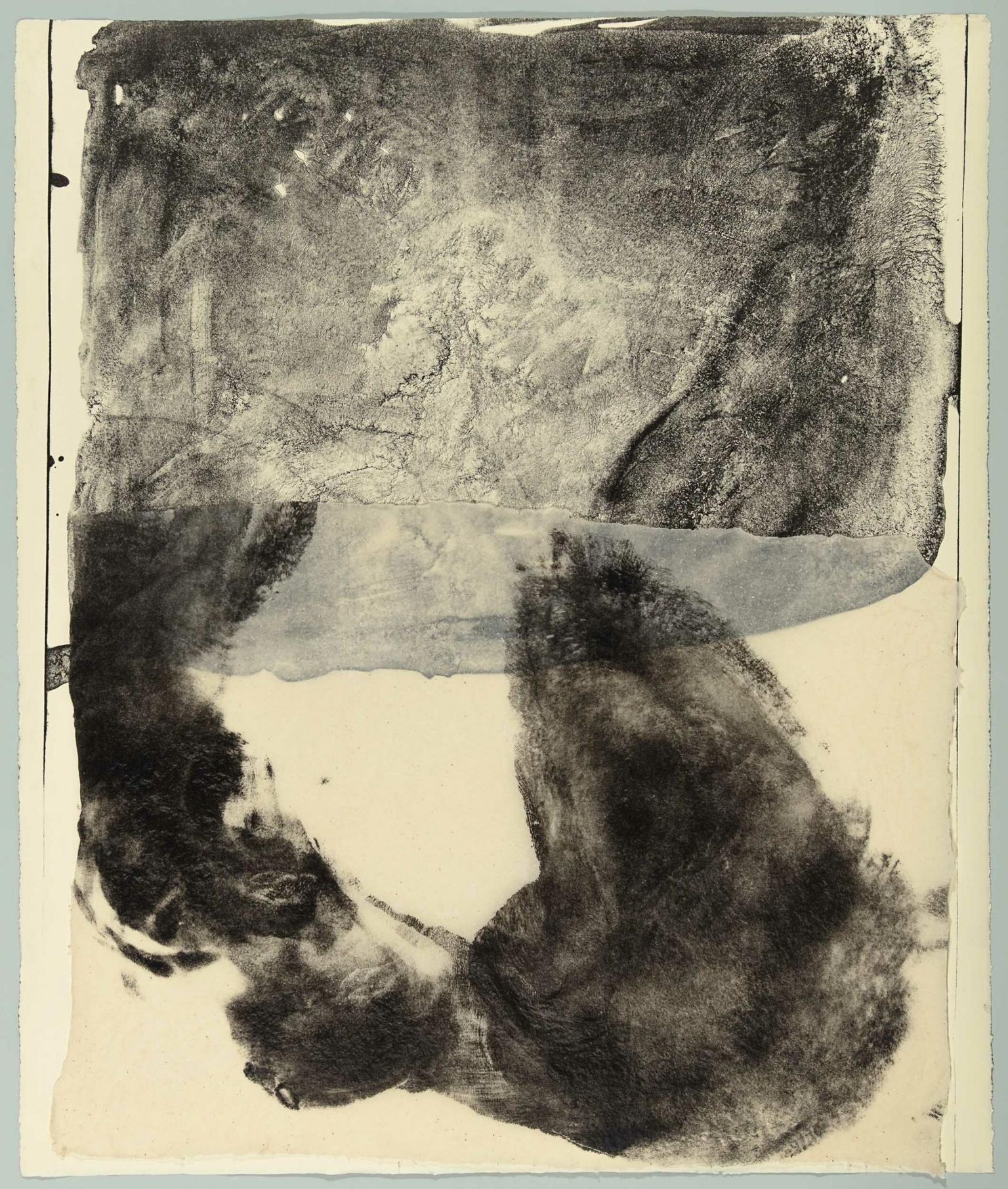 Maria Erikson “Kaks keha”. Litograafia Zerkalli ja käsitsi valmistatud kanepipaberil, 76,5 × 64 cm, tiraaž 11.