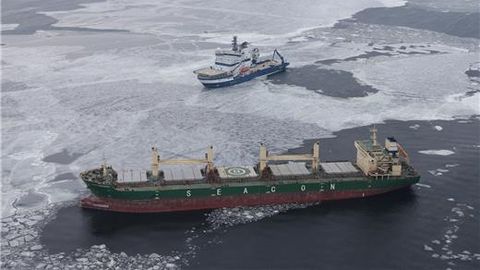 Фото: направлявшееся в Петербург судно терпит бедствие в Финском заливе