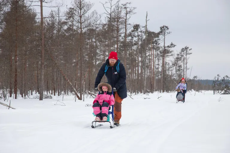 Osad laenutatavatest kelkudest olid ka klassikalise soome kelgu moodi. Nii said ka väiksemad lapsed kerge vaevaga kaasa sõita.
