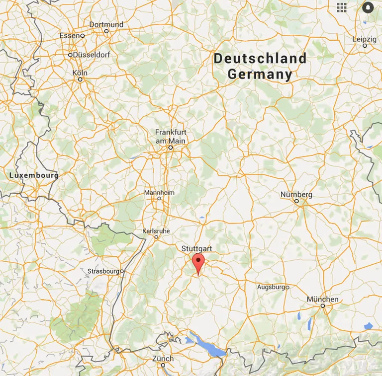 Reutlingeni linn. Allikas: Google Maps.