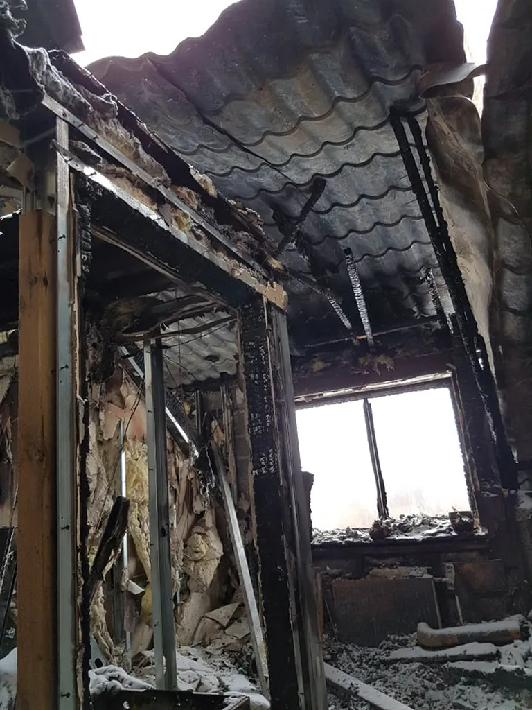 Так выглядел третий этаж через несколько дней после пожара.