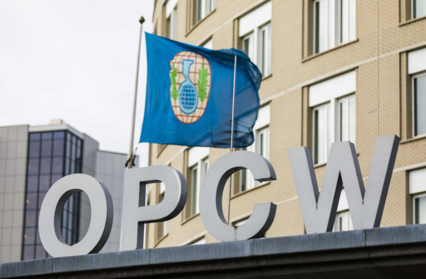 Keemiarelvade Keelustamise Organisatsiooni (OPCW) peakorter Hollandis, Haagis.