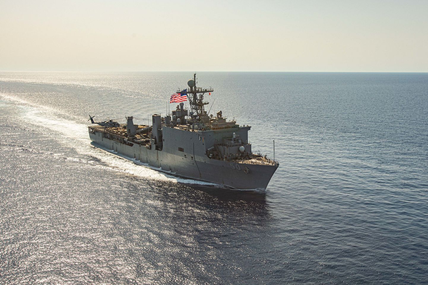 USA sõjalaev Punasel merel patrullimas. Foto on illustratiivne.