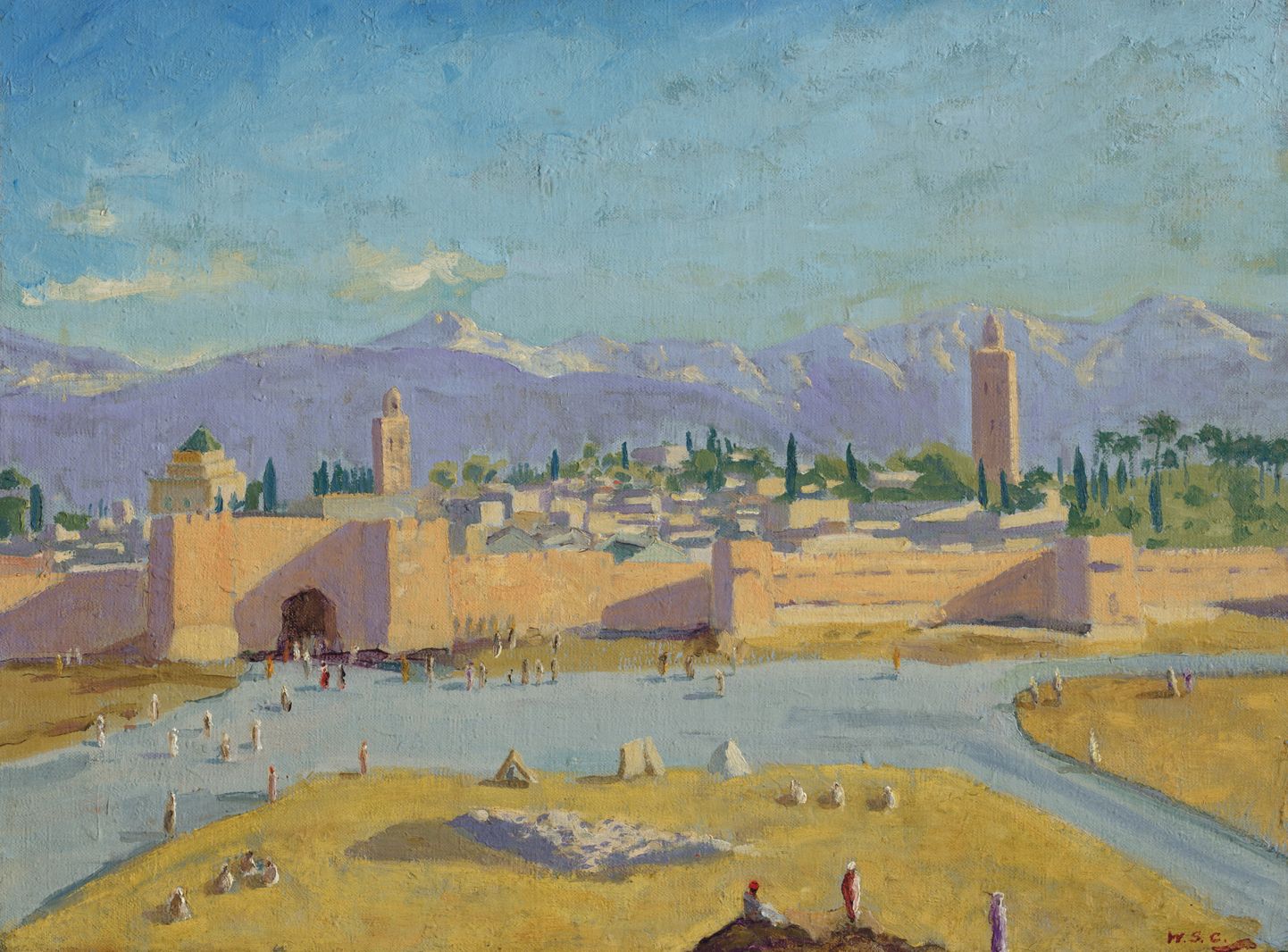 Briti peaministri Winston Churchilli maal «Tower of the Koutoubia Mosque» (Koutoubia mošee minarett), mille ta tegi 1943. aastal Marokos Marrakechis