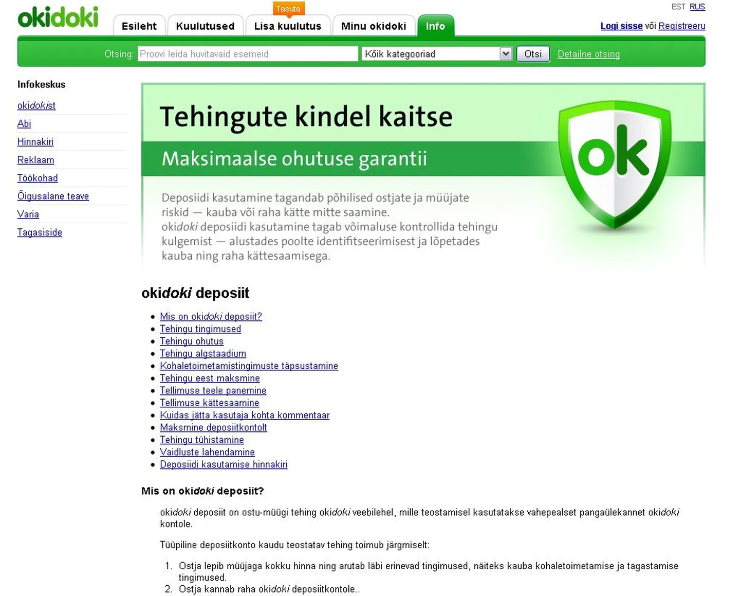 Eraisikute kauplemiskeskkond veebis.