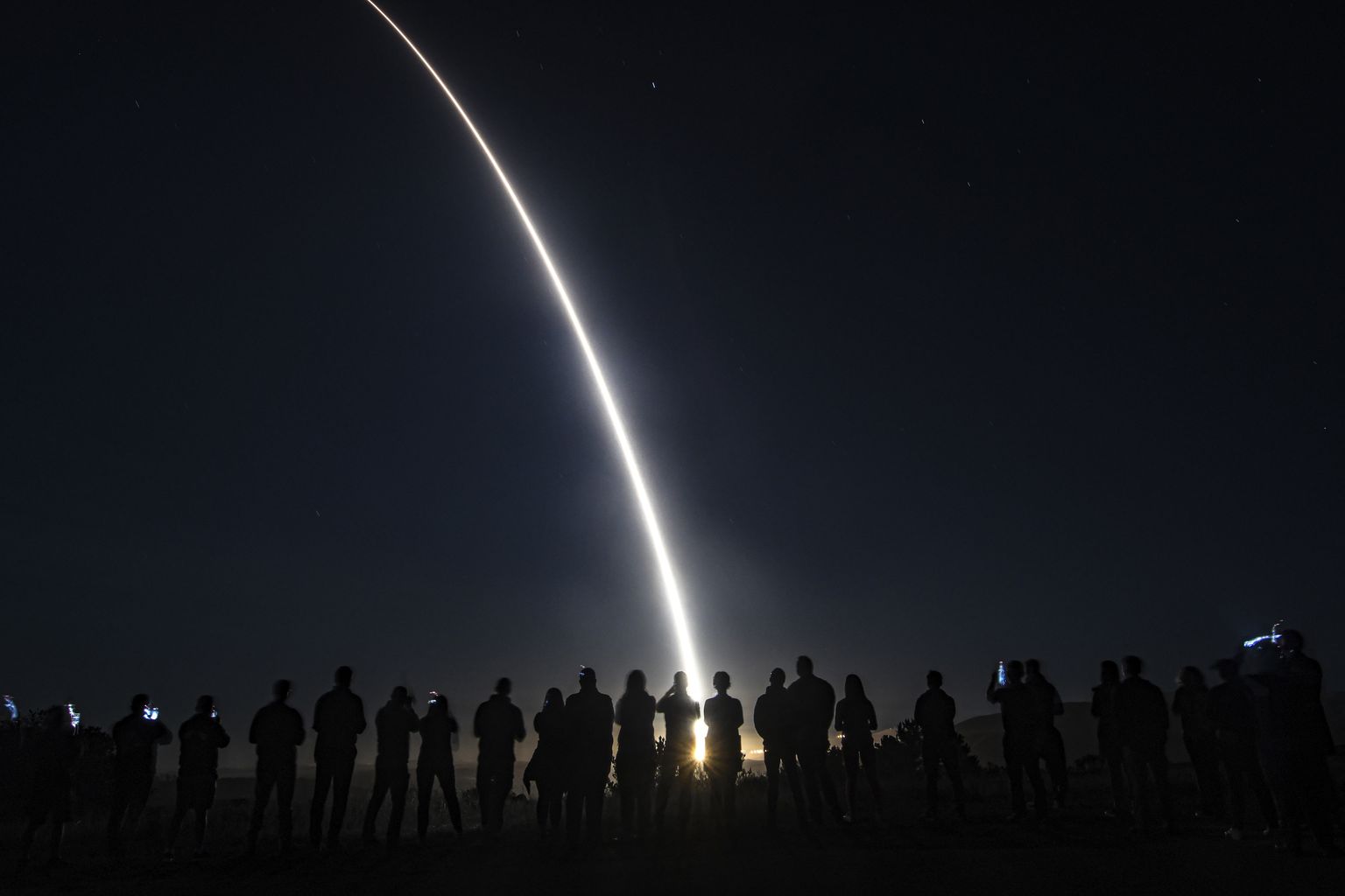 Mandritevahelise ballistilise raketi Minuteman III start Vandenbergi õhuväebaasis 7. septembril 2022.