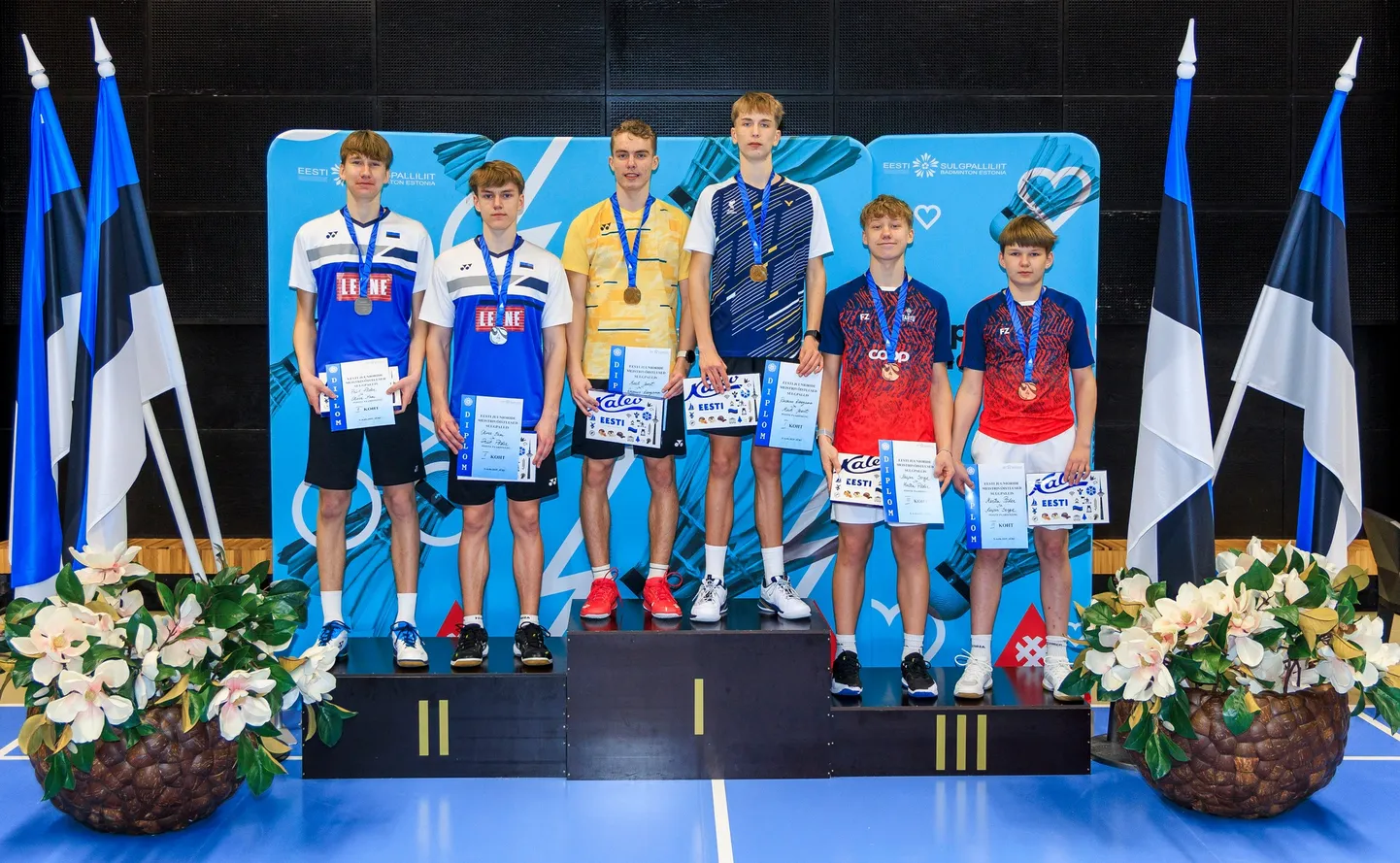 Noormeeste paarismängu võitsid üksikmängu finalistid Rasmus Roogsoo (Triiton) ja Marti Joost (Nõo spordikool). Neist viimane võituses ka üksikmängus.
