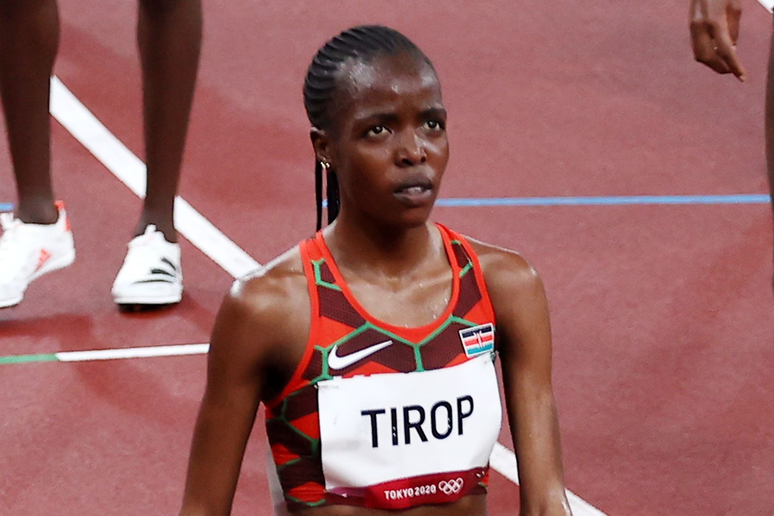 Agnes Jebet Tirop Tokyo olümpiamängudel, mis toimusid 2021. aasta suvel.