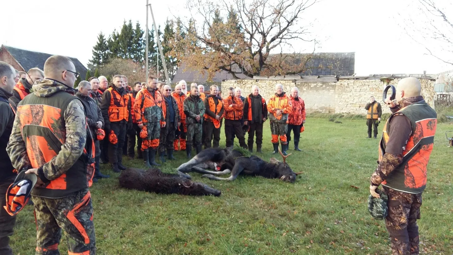 Pärnumaa jahimeste liidu sügisesel ühisjahil tehti kaks aju, mille käigus kütiti põdrapull, -lehm ja kaks -vasikat.