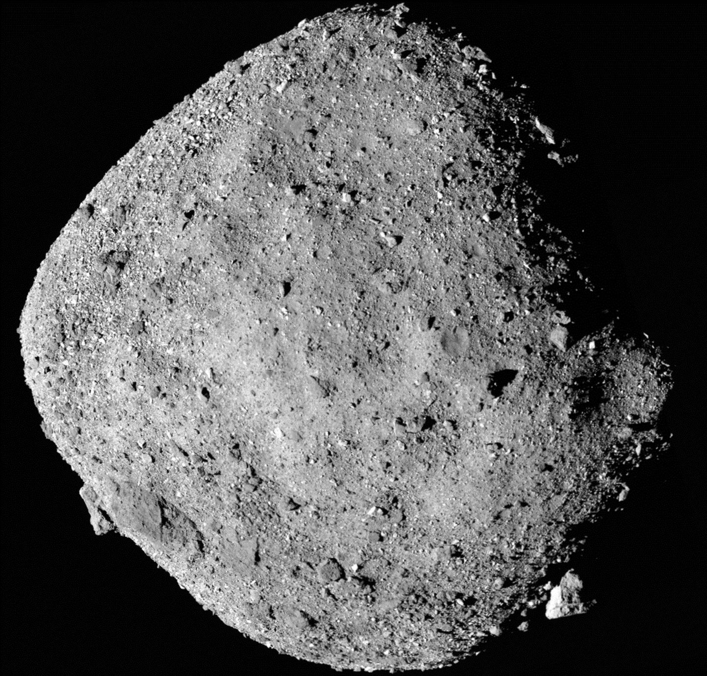 OSIRIS-REx-i fotodest tehtud komposiitfoto asteroidist Bennu