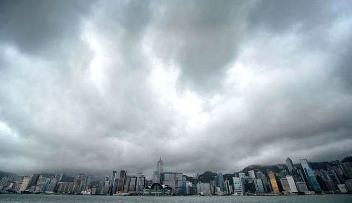 Vihmapilved Hong Kongi kohal.