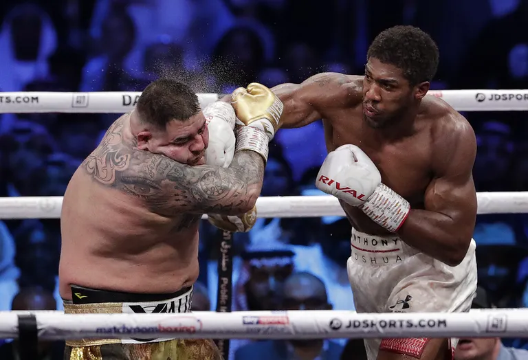 Anthony Joshua klobimas Andy Ruizi 2019.