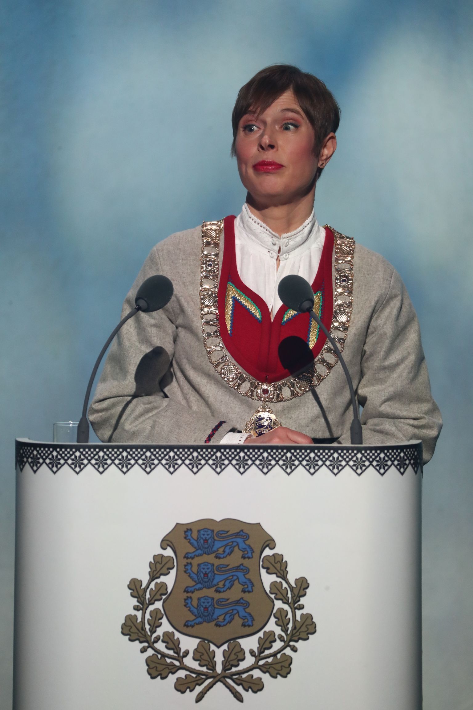 President Kersti Kaljulaid Paide kontserdimajas.