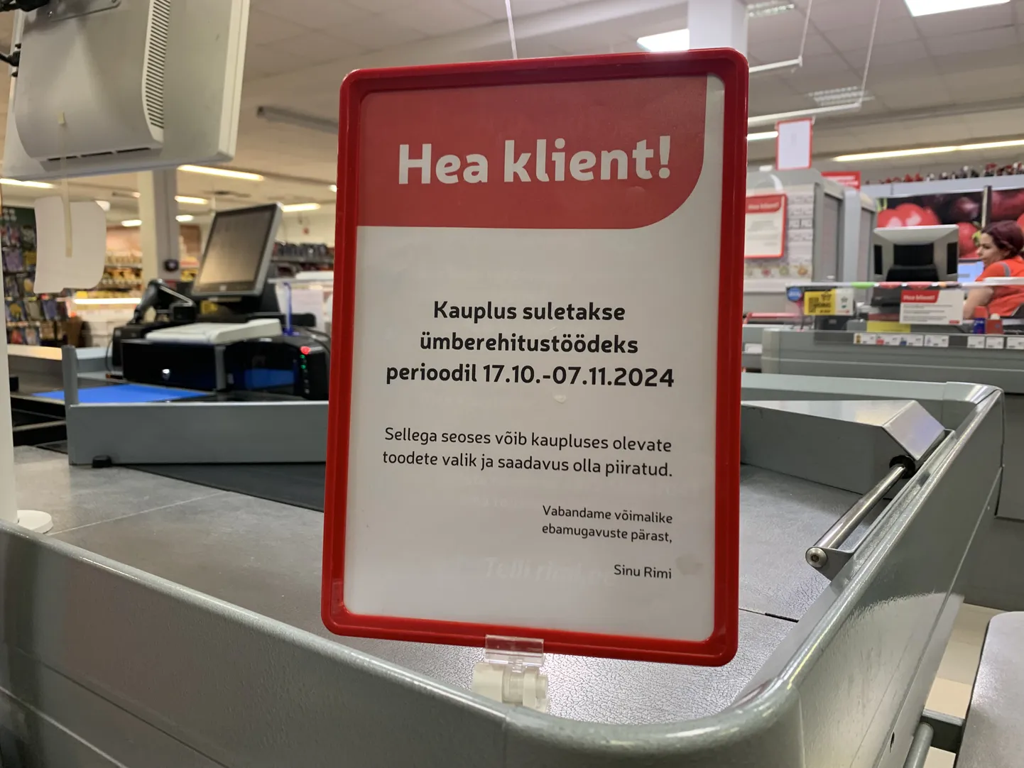 Paide Rimi läheb ajutiselt kinni.