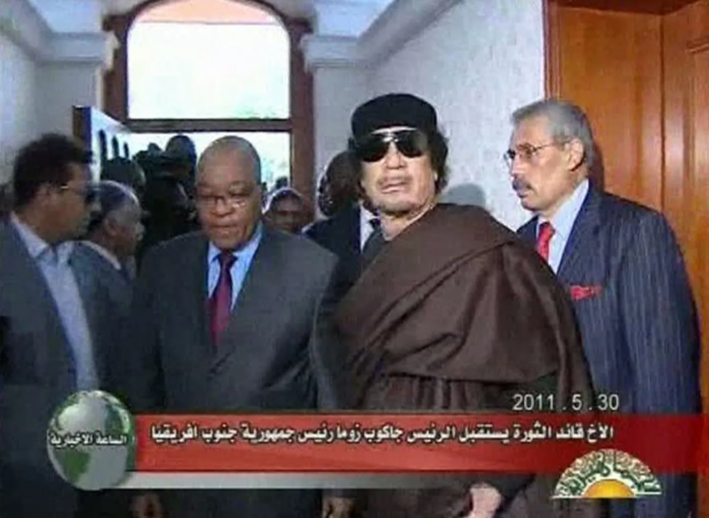 Liibüa juht Muammar al-Gaddafi ja Lõuna-Aafrika Vabariigi president Jacob Zuma