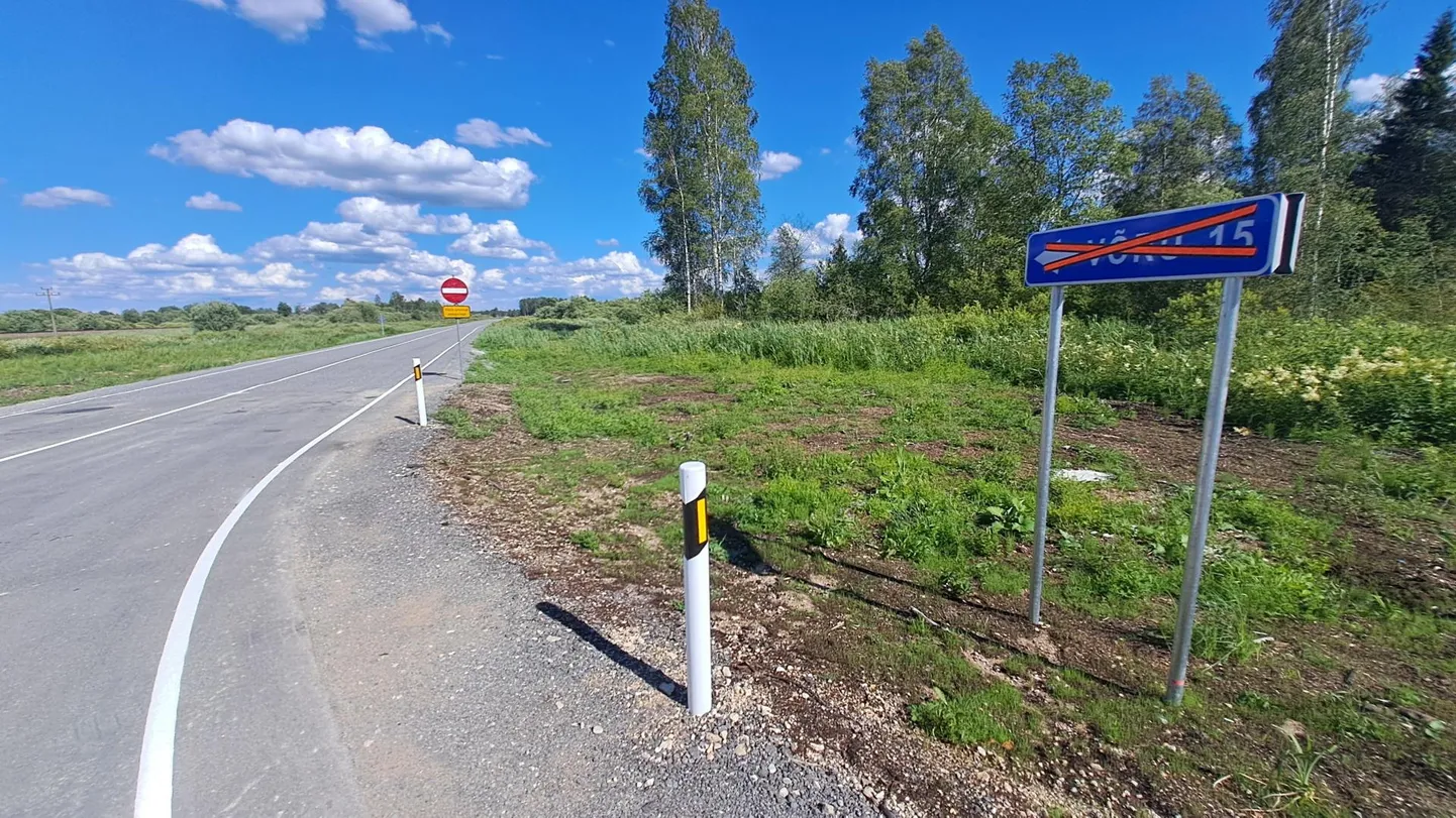 Sõmerpalust Võru–Valga maanteeni viiv uus ühendustee on endiselt liiklusele avamata.