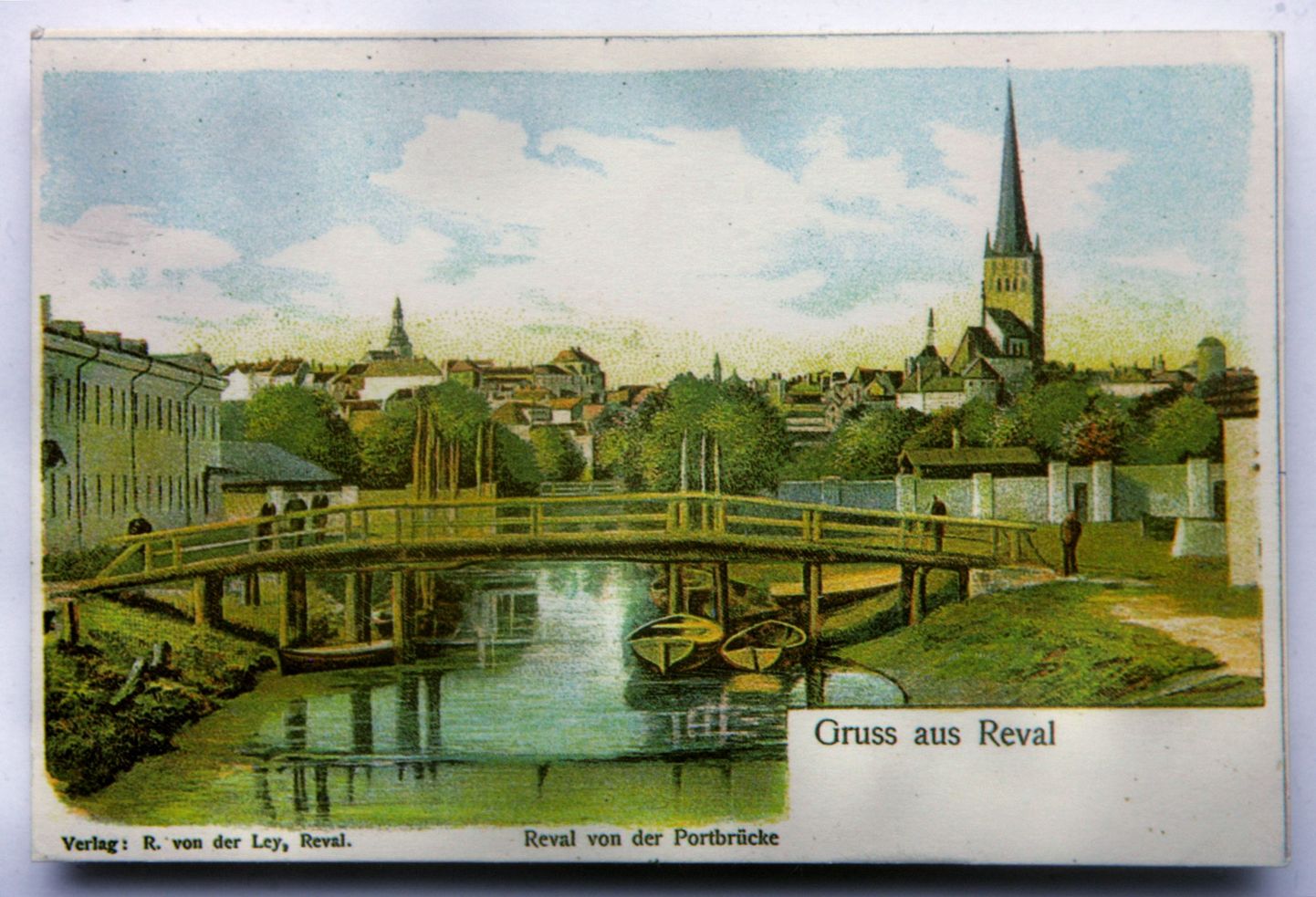 Endine Härjapea jõgi Jõe tänaval. Pilt on trükitud umbes aastal 1904.