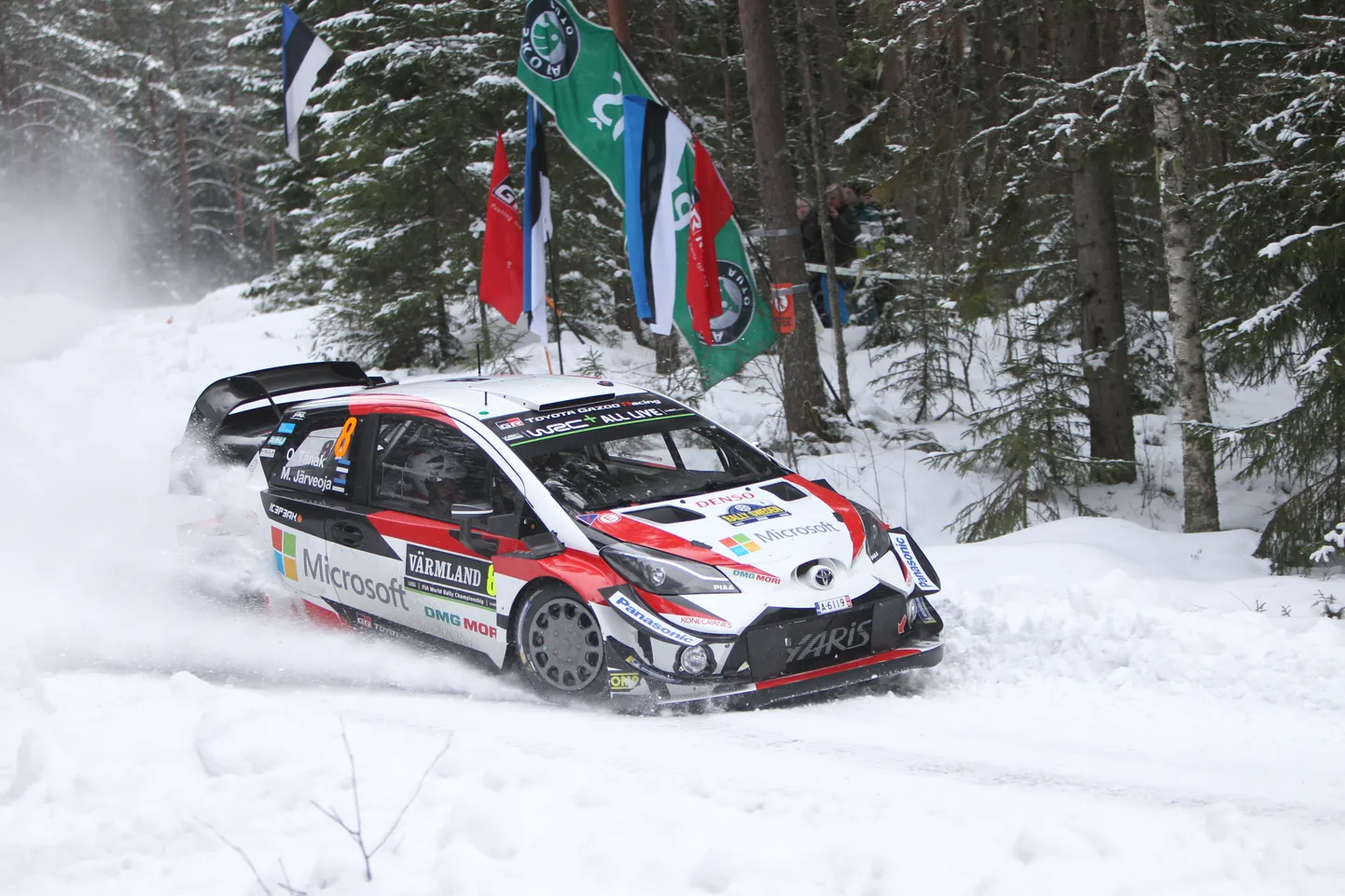 Ott Tänak ja Martin Järveoja mullusel Rootsi rallil.