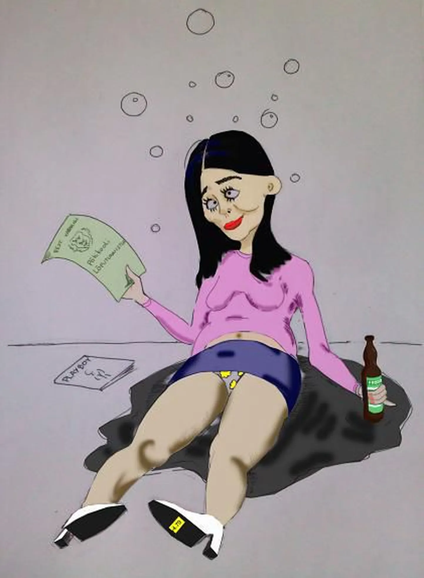 Elu24 lugeja karikatuur on inspireeritud õhtusöögisaates osalenud Margret Järve väljaütlemistest.