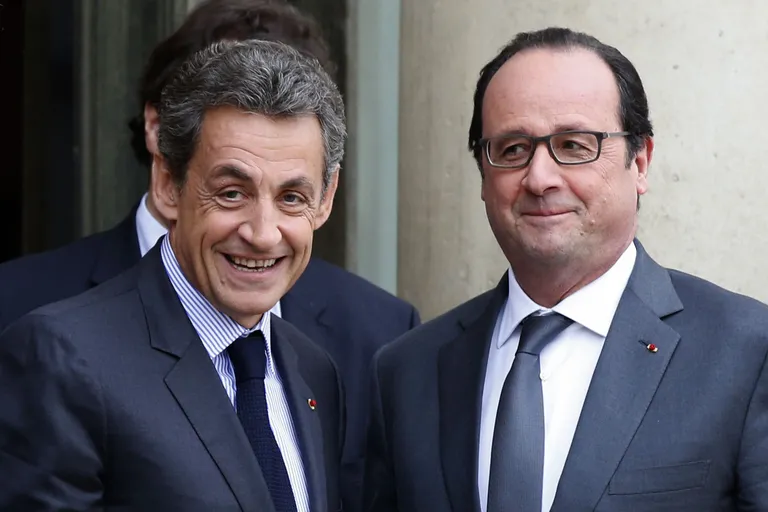 Nicolas Sarkozy (vasakul) ja Francois Hollande. Foto: Reuters/Scanpix