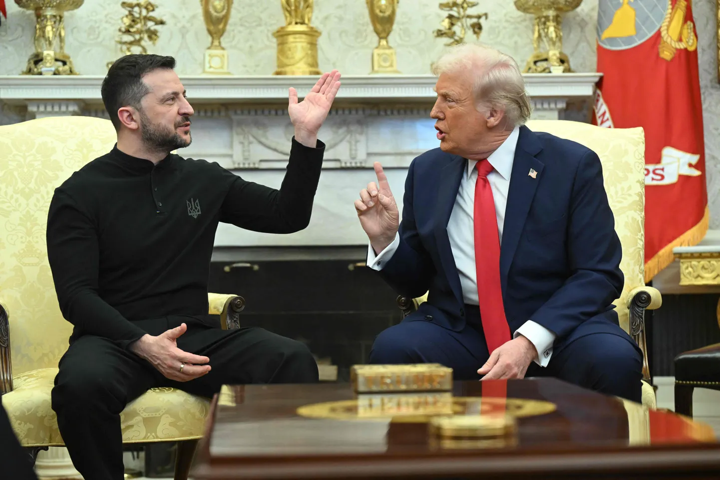 Volodimirs Zelenskis un Donalds Tramps