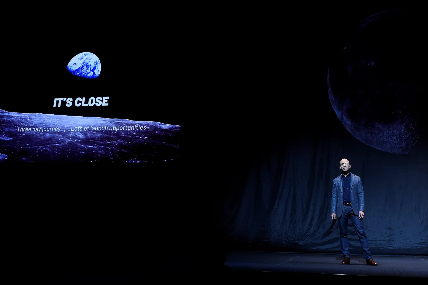 Jeff Bezos esinemas 9. mail 2019 Washingtonis toimunud kosmoseteemalisel sümpoosionil