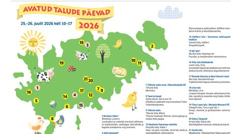 KAART ⟩ Saaremaa avatud talude päev 2026