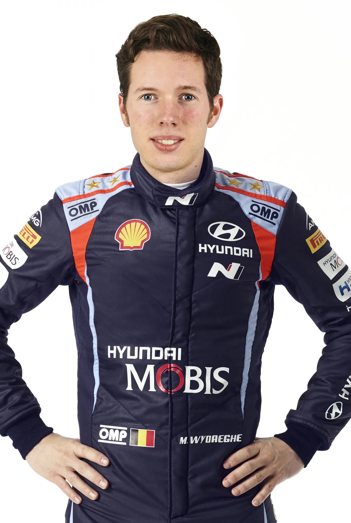 Rallisõitja Thierry Neuville'i kaardilugeja Martijn Wydaeghe.