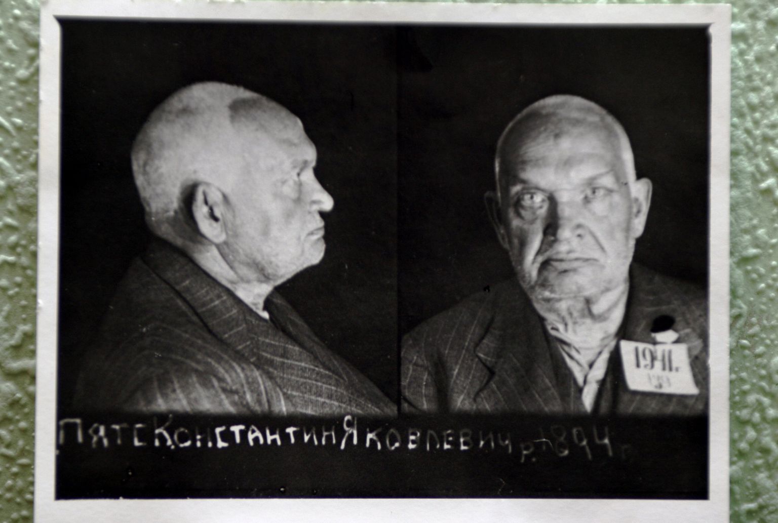 Repro kinnipeetud Konstantin Pätsi fotost tema arreteerimistoimikust.