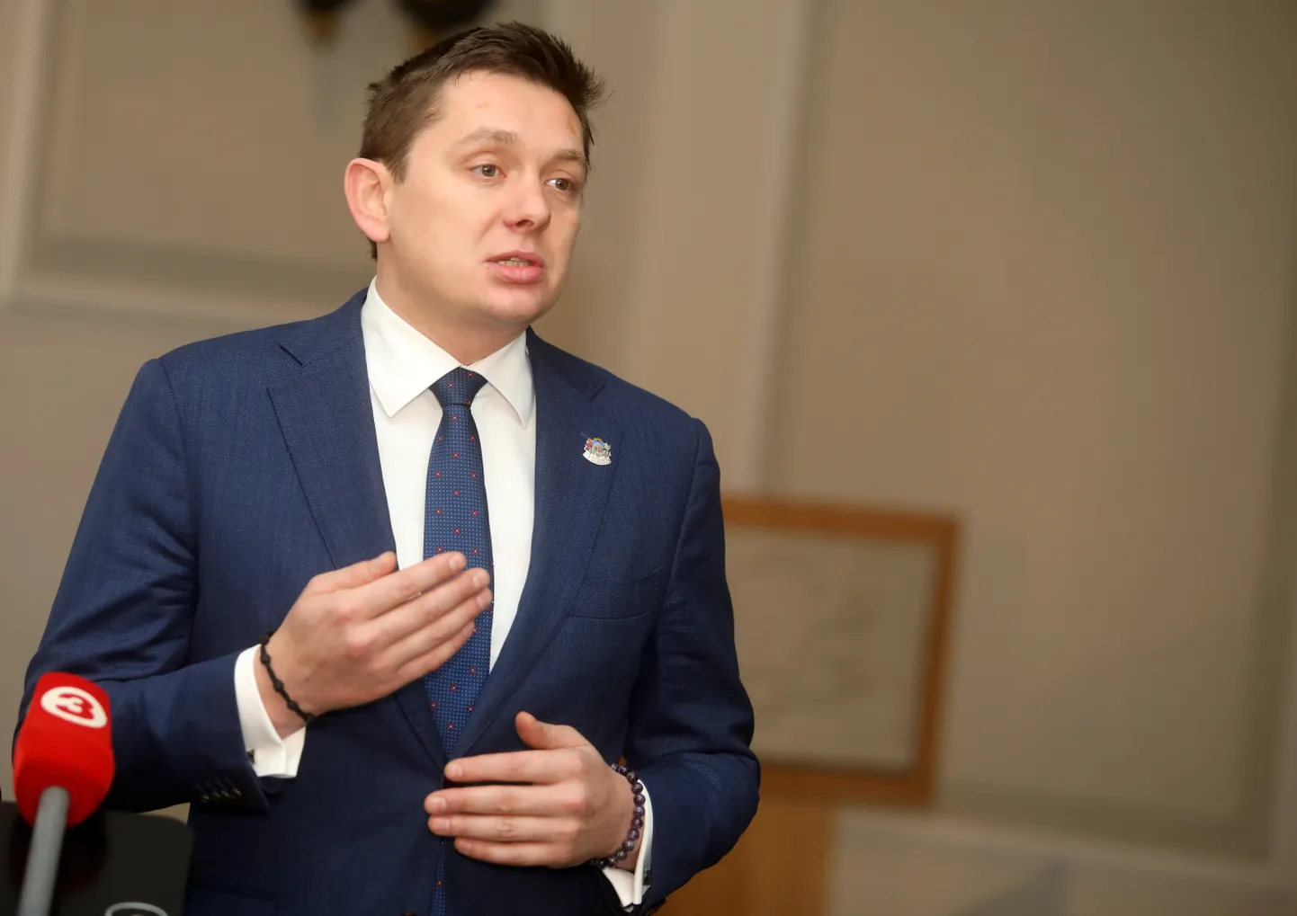 Partijas "KPV LV" valdes priekšsēdētājs Artuss Kaimiņš.