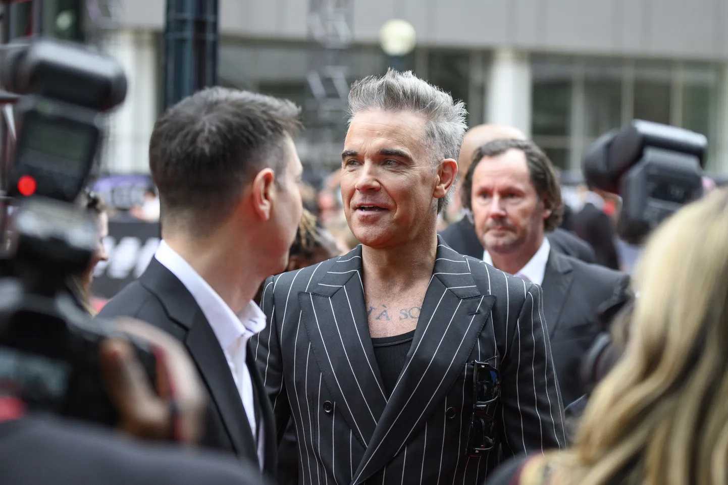 Robbie Williams filmi «Better Man: Robbie Willimasi lugu» esilinastusel Torontos.