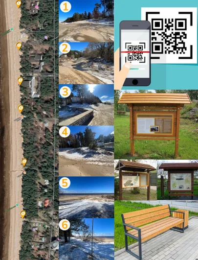 Визуальное представление проекта создания тропы мудрости на морском пляже в Нарва-Йыэсуу.