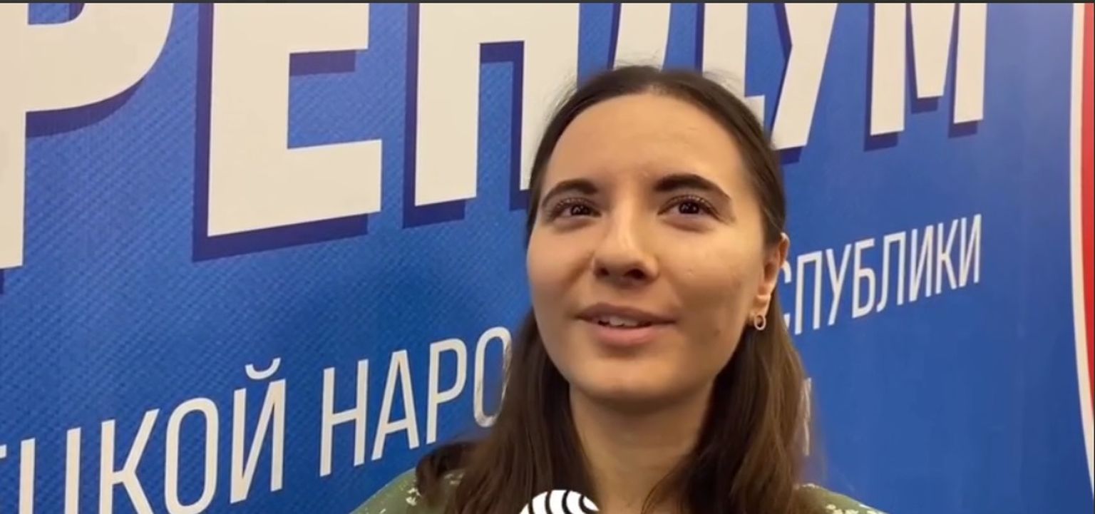 Гражданка Латвии Алина Герлиня, которая живет в России, приехала как "иностранный наблюдатель" на псевдореферендум в ДНР