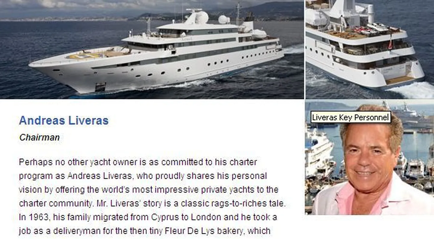 Fragment Livera Yachts'i kodulehelt, mille omanik hukkus Mumbais.