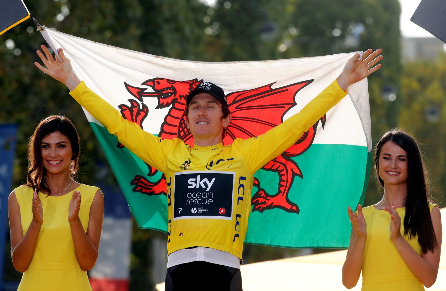 Team Sky on võitnud järjest neli Tour de France'i. Pildil valitsev tšempion Geraint Thomas.