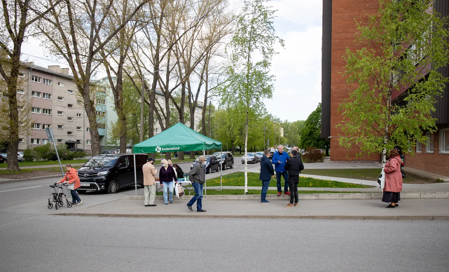 Keskerakonna kampaaniatelk Põhja-Tallinnas.