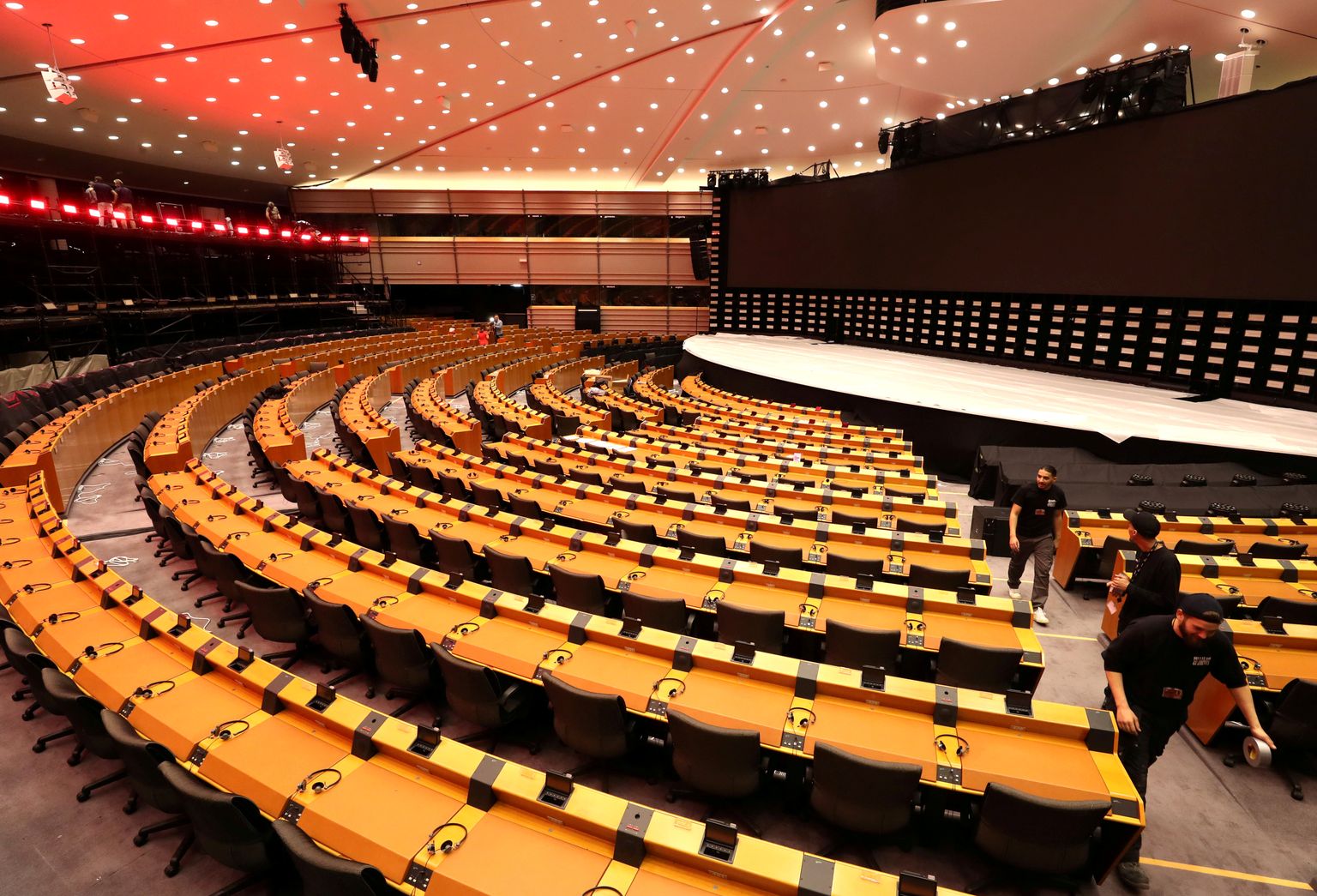 Euroopa Parlamendi istungisaal selle Brüsseli hoones.
