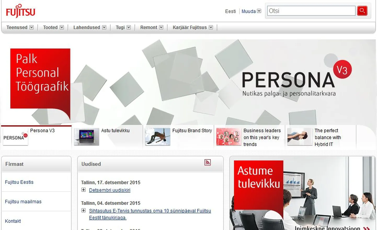 Fujitsu Estonia koduleht.