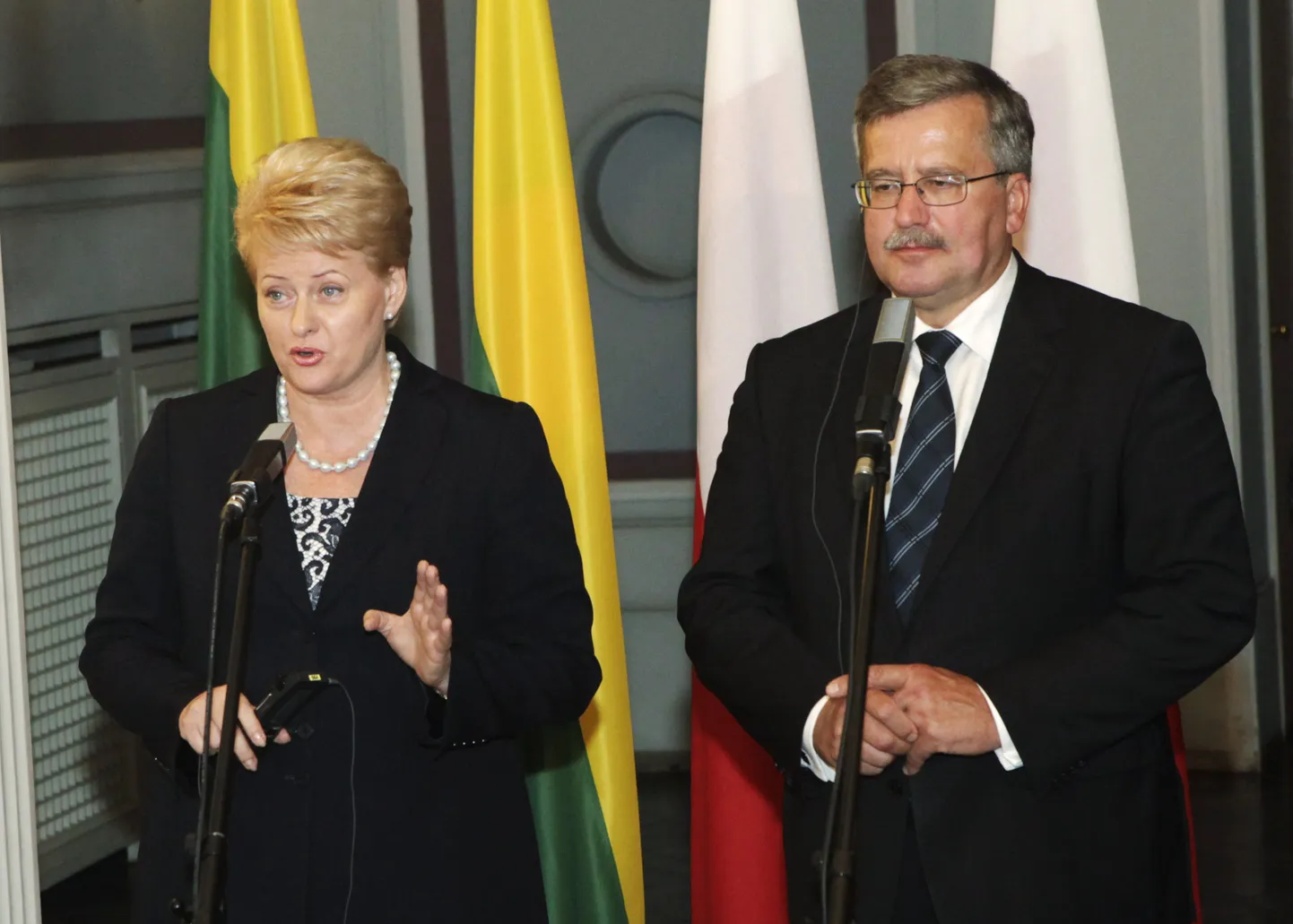 Dalia Grybauskaite ja Bronislaw Komorowski septembris Riias.