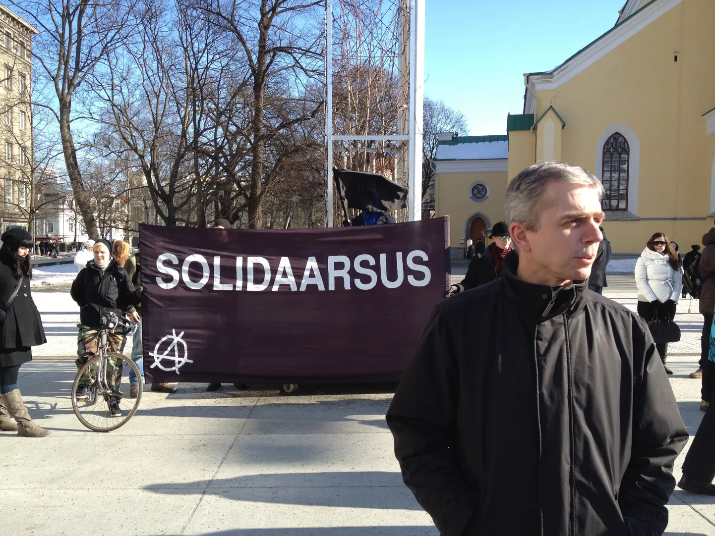 Õpetajate miiting Vabaduse väljakul Tallinnas, Sirbi peatoimetaja Kaarel Tarand