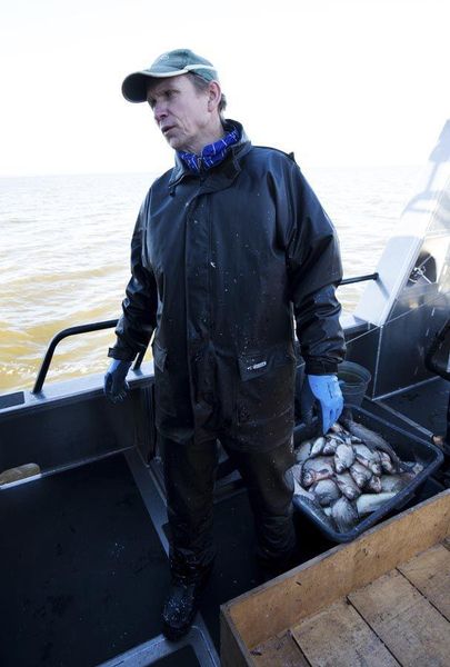 Ain Järvalt 2015. aastal Võrtsjärvel toimunud katsetraalimisel. Järve kalavarude eest on Järvalt seisnud juba ligi 40 aastat. 