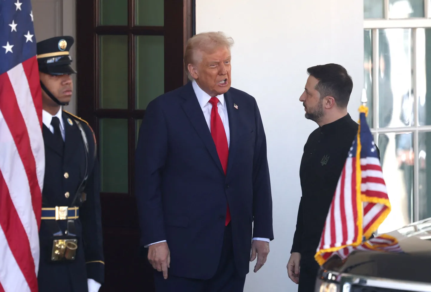USA president Donald Trump ja tema Ukraina kolleeg Volodõmõr Zelenskõi eile Valge Maja juures.