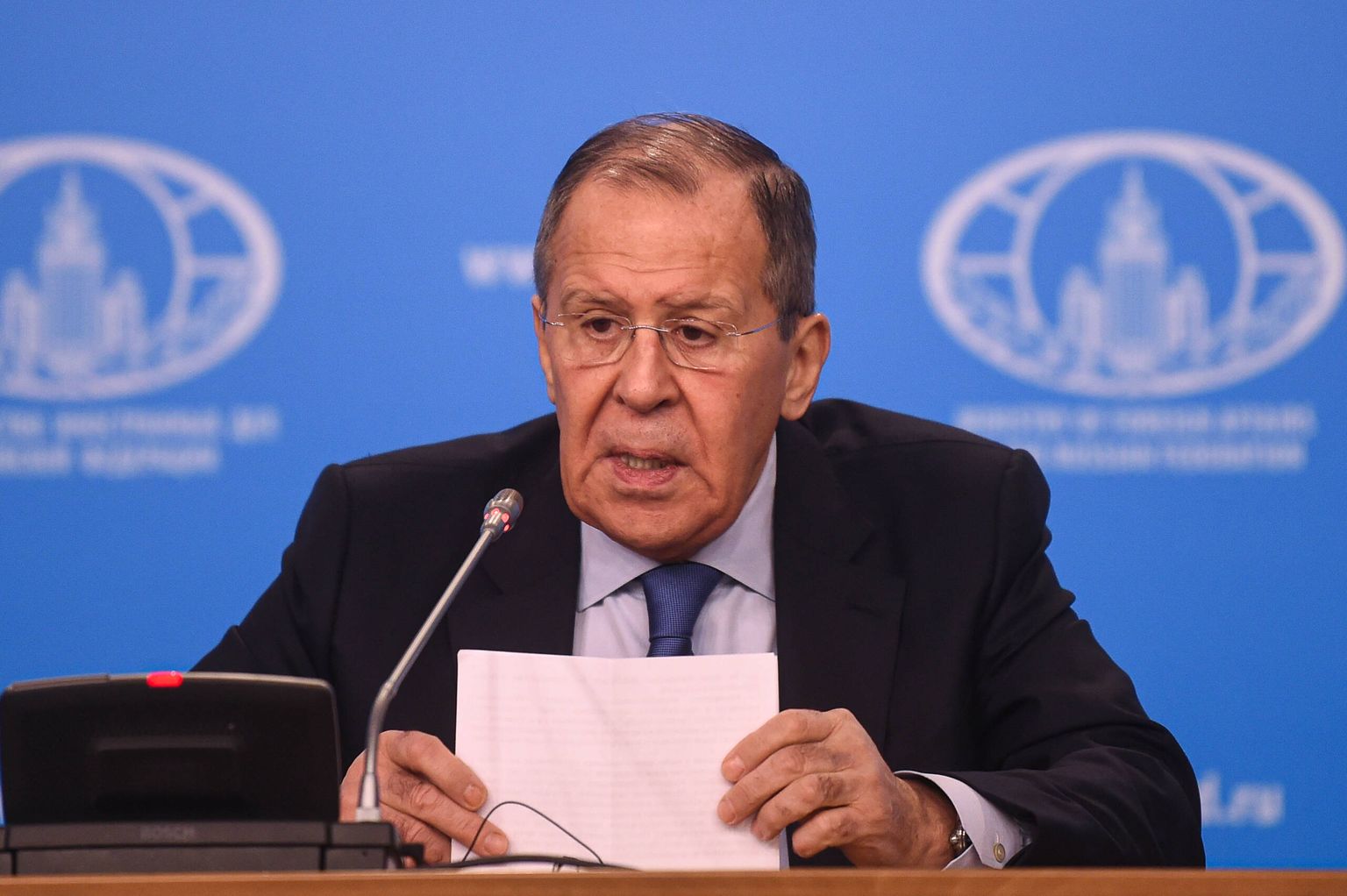 17. jaanuaril Sergei Lavrov annab Venemaa välisministeeriumi presskonverentsil vastuseid ajakirjanike küsimustele.