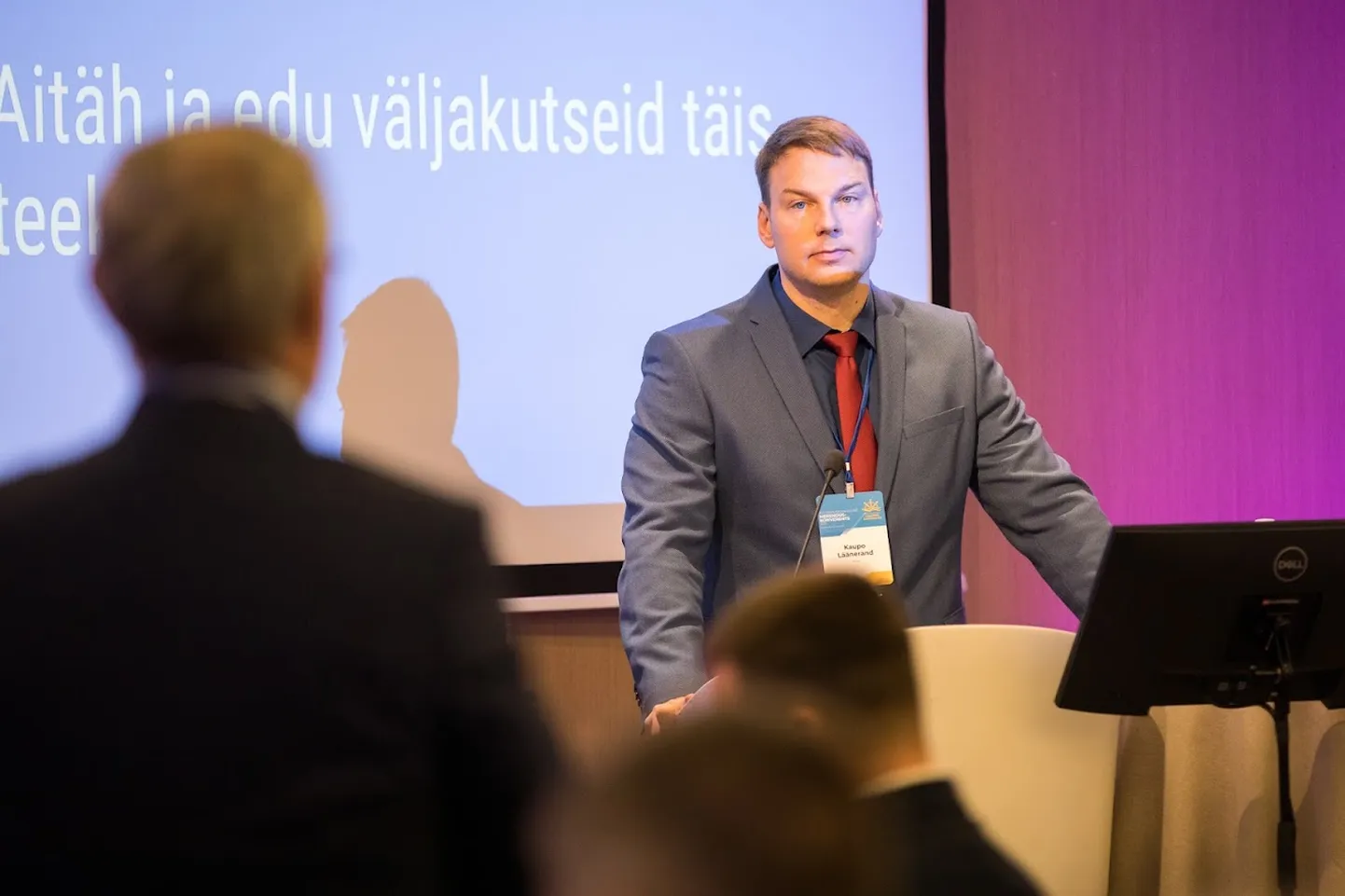 MKM meremajanduse asekantsler rahvusvahelisel merenduskonverentsil 2021. FOTO: Andre Altjõe