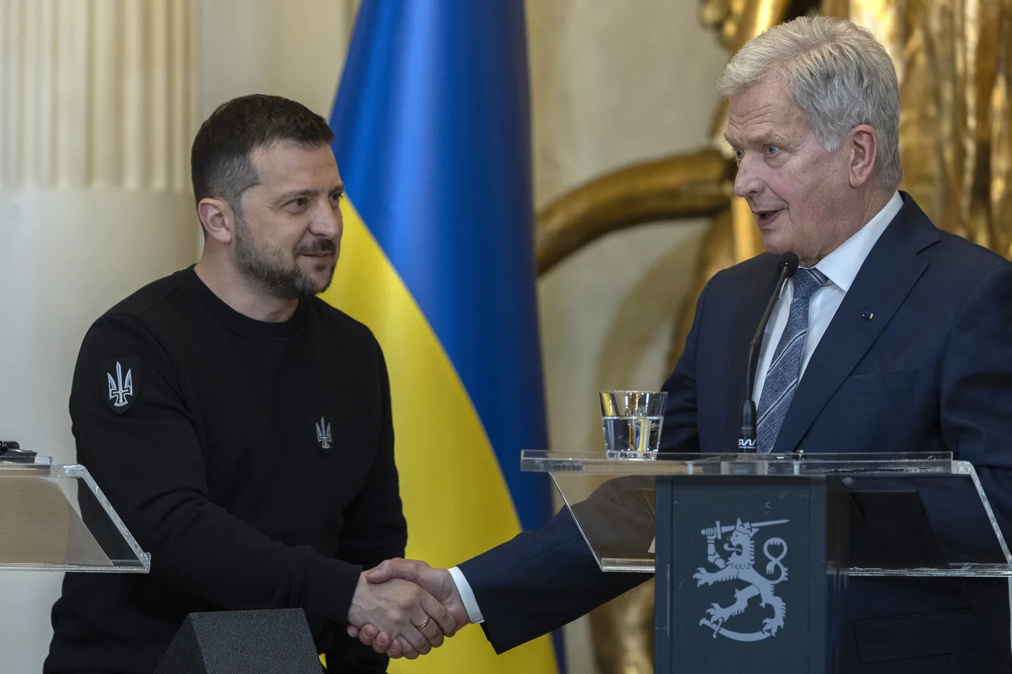 Ukraina president Volodõmõr Zelenskõi ja Soome president Sauli Niinisto.