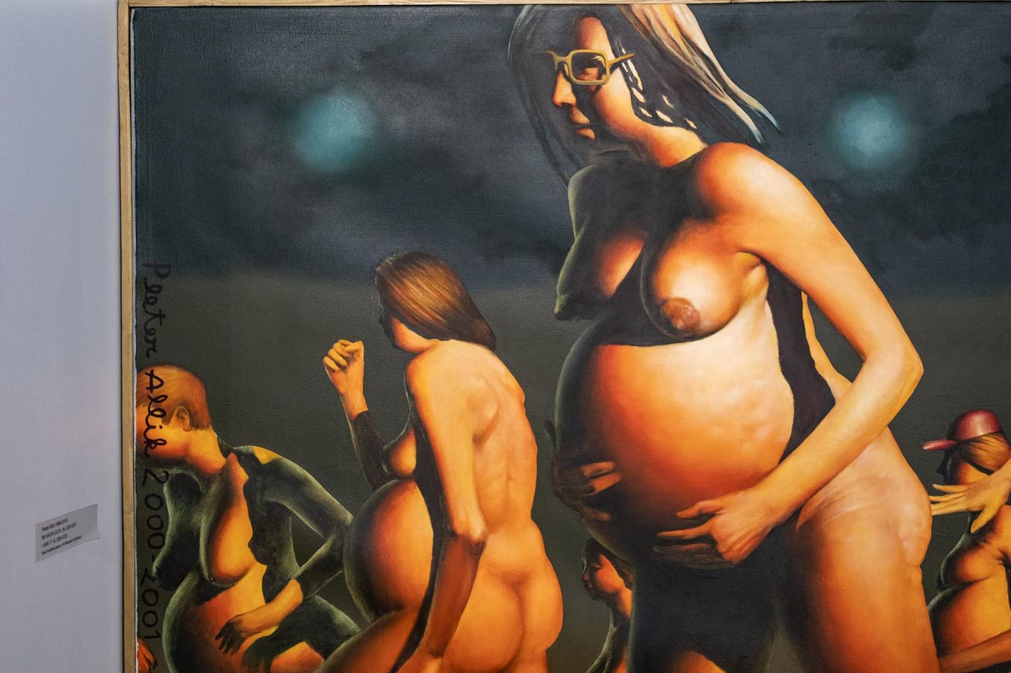 Fragment Peeter Alliku maalist «Ma nägin seda» näitusel «Mees ja naine – Eesti naise võim ning vaim» Pärnu Uue Kunsti muuseumis. 